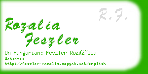 rozalia feszler business card